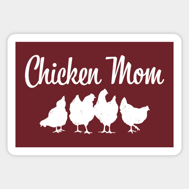 Chicken Mom Hen Silhouettes for Poultry Lovers Sticker by cottoncanvas